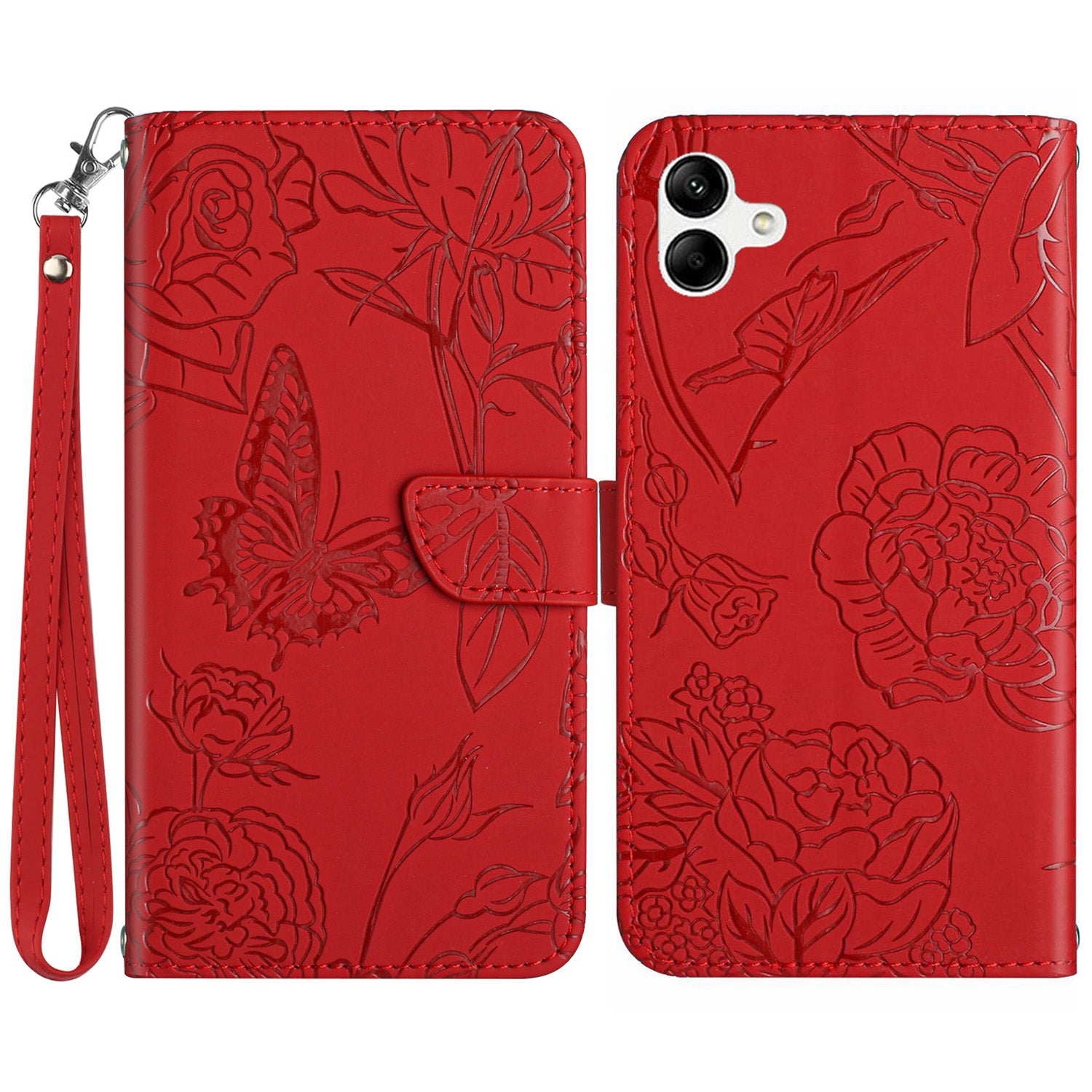 HT03 For Samsung Galaxy A05 4G Leather Cover Imprinted Wallet Phone Case with Wrist Strap HT03 For Samsung Galaxy A05 4G Leather Cover Imprinted Wallet Phone Case with Wrist Strap